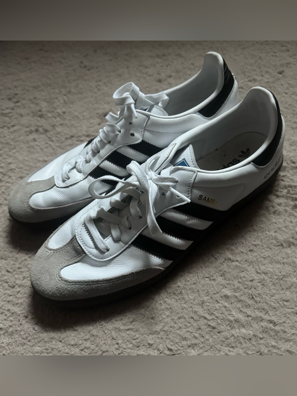 Adidas Samba OG Cloud White Core Black Gum B75806 Mens Sneakers Size 12 Gym Shoe